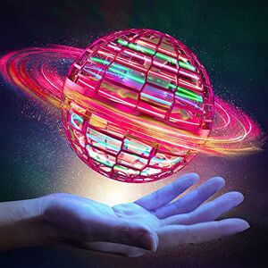 Byuert Balle volante (rouge), Flying Spinner, Magic Hover Flottant, Balle magique, Boule magique, LED UFO Ball Toys, Boomerang, Jouet Drone pour Filles Garçons Enfants Adolescents à partir de 6, 7, 8, 10, 12 - Publicité