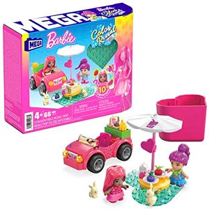 MEGA Barbie Coffret de Construction Road Trip en Décapotable avec 2 Mini-poupées Barbie Color Reveal en 3 Parties à Assembler, 60 Briques et Accessoires, Jouet Enfant, Dès 4 Ans, HKF90 - Publicité