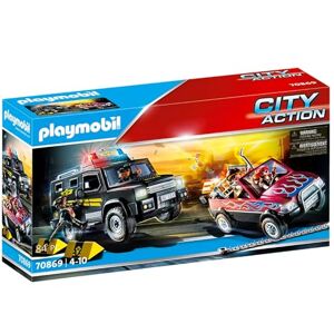 Playmobil ® 70869 – City Action – Police, poursuite des voleurs de banque, véhicule tout-terrain moderne SEK - Publicité