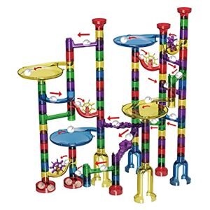 ARSUK Circuit Billes 152 Pcs Toboggans à Billes Labyrinthe Jeux de Construction Jouet Intellectuel Educatifs Jouet d'apprentissage Cadeaux pour Enfant 3 Ans+ - Publicité