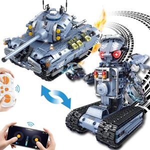 JONRRYIN Technic Robot Telecommande pour Enfants, 779 Pièces 2 en 1 Jouet de Tank/Robot Telecommande, Jouet de Construction Programmable avec App & Télécommande Cadeaux pour 6-12+ Ans - Publicité