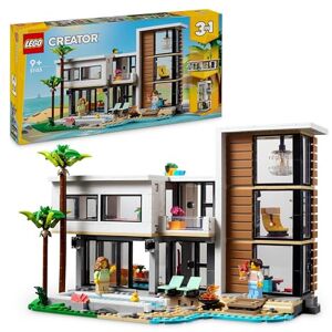 Lego Creator La Maison Moderne 3-en-1- À Transformer en Immeuble Urbain de 3 Étages ou en Chalet dans la Forêt Jeu de Construction Idée Cadeau pour Les Enfants Garçons et Filles dès 9 Ans 31153 - Publicité