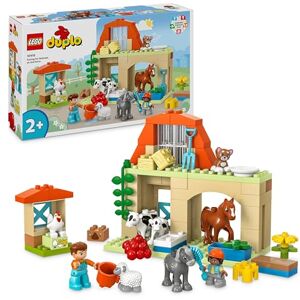 Lego 10416 Duplo Ma Ville Prendre Soin des Animaux de la Ferme, Jouet Éducatif pour Bébés, Maison de Campagne, Figurines de Chevaux, Vaches, Poules, Jeu Éducatif pour Garçons et Filles Dès 2 Ans - Publicité