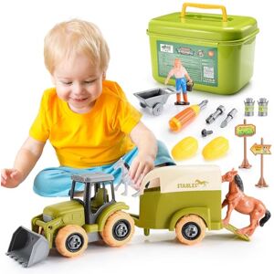 HappyKidsClub Tracteur Enfant 3-6 Ans, Jouet Garcon 3 4 5 Ans Ferme Enfant Cadeau Enfant 3 4 5 Ans Tracteur Jouet Enfant Cadeau Garcon 3 4 5 Ans Jouet 3 4 5 Ans Garçon Véhicules pour Enfants - Publicité