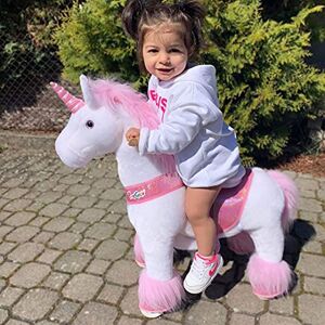 PonyCycle Officiel Classique U Série Balade en Peluche avec Une Licorne, Licorne Rose pour Les Enfants de 3 à 5 Ans, Petite Taille U302 - Publicité