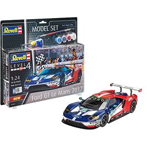 Revell Model Set voiture Ford GT accessoires échelle 1/24-88 pièces 24 h du Mans Maquette, 67041, Bleu - Publicité