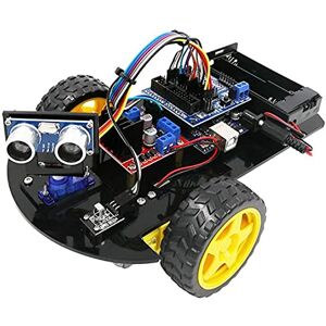 AZDelivery Smart Tracking Robot 2WD Kit DIY Learning Smart Robot Car Kit 2wd Ultrasonic Sensor Module Infrared Remote Control Starter Kit - Publicité