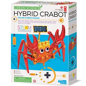 4M Green Science 403448 Kit de Crabe Rampant Hybride à énergie Solaire pour Enfants à partir de 5 Ans Multicolore - Publicité