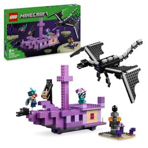 Lego Minecraft Le Dragon et Le Navire de l’Ender Jeu d’Aventure et d’Exploration Set Inspiré des Jeux Vidéo Jouet d’Explorateur pour Enfants Garçons et Filles dès 8 Ans 21264 - Publicité