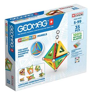 Geomag Supercolor Magnetic Constructions for Kids, Magnetic Toy, Green Collection 100% Recycled Plastic, 35 Pieces - Publicité