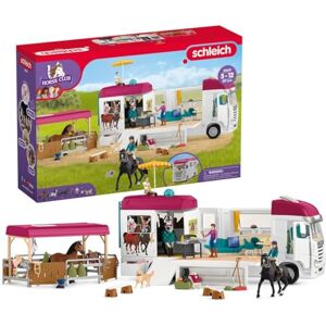 Schleich 42619 Camping-Car Equestre, dès 5 ans, HORSE CLUB coffret, 97 pièces - Publicité