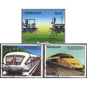 Prophila Collection Paraguay 3870-3872 (complète.Edition.) oblitéré 1985 Trains (Timbres pour Les collectionneurs) vehicules sur Rails/funiculaire - Publicité