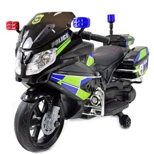 Indalchess Moto Pat' Patrouille police 12 V pour enfants, siège en cuir, roues en caoutchouc, 3 à 8 ans - Publicité