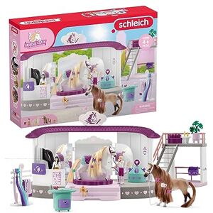 Schleich 42588 Horse Club Écurie Salon de Beauté Sofia's Beauties avec Accessoires de Pansage et Figurines Chevaux Coffret de 99 Pièces pour Enfants de 4 Ans et + - Publicité