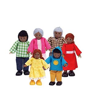 Hape Jouet  Famille Afro-Américaine pour Maison de Poupée en Bois, 6 pièces Accessoire et Figurines en Bois pour Maison de Poupée Jouet pour Enfant à partir de 3 ans Jouet Fille et Garçon - Publicité