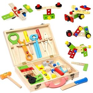 29€94 sur Outils en bois Jouets Boîte à outils enfants jouet éducatif  bricolage jouet outil de construction - Figurine de collection - Achat &  prix