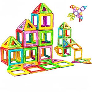 Jokooan Blocs de Construction Magnétique Enfant(50 Pièces), Jouet Enfant 3 4 5 6 Ans Jeux de Construction Aimanté Montessori Educatif Cadeau pour Les Enfants 4 Ans + - Publicité