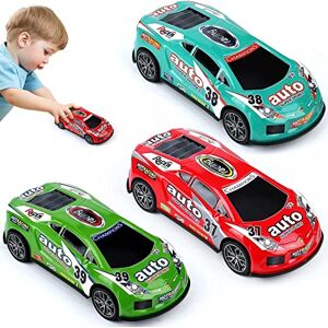 KATELUO 3PCS 7 inch Voiture de Course Jouet Enfant, Véhicules Jouet Set, Voitures Miniatures, Petites Voitures Jouets, Mini Voiture à Friction, Cadeaux Parfaits pour les Garçons et Filles de 3 4 5 6 7 Ans. Publicité