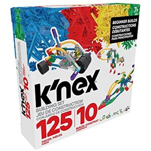 Basic Fun K'NEX 80206 Beginner Building Set, Build 10 3D Models, Educational Toys, 125 Piece Stem Learning Kit, Engineering for Kids, Colourful Construction Toy for Children Aged 7 + - Publicité