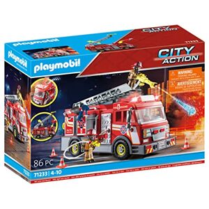 GizmoVine Camion Pompier Enfant Jouet 2PCS, Tracteur Enfant avec Lumières  et Sons, Playmobil Pompier avec Échelle Rotative et Sauvetage Extensible,  Cadeaux Parfaits pour Garçons et Filles de 2-6 Ans : : Jeux