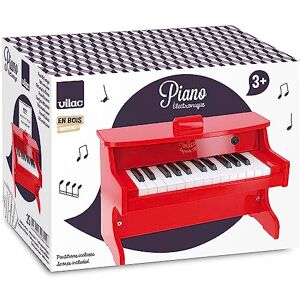 Vilac Piano Electronique Instrument de Musique Jouet Educatif en Bois Partitions Incluses 25 Touches Rouge pour Enfants à Partir de 3 Ans - Publicité