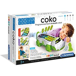 Clementoni Robot Cocodrilo (Version Portuguesa) Does Not Apply Galileo Science Coding Lab COKO Crocodile programmable pour Enfants à partir de 3 Ans, 67604, Multicolore, One Size - Publicité