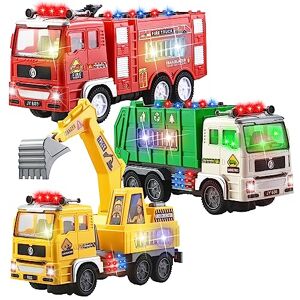 Camion Poubelle Jouet Enfant Grand Camion Jouet Camion Poubelle avec 4  Poubelle Lumière et Son Fonction Jouet de Véhicules Cadeau pour Enfants  Garçons 3 4 5 6 7 8 Ans