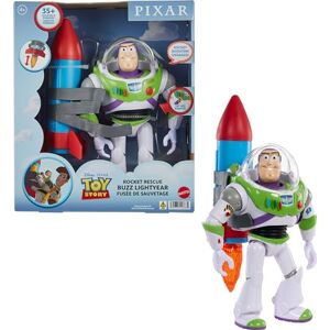 Mattel Disney and Pixar Toy Story Buzz l'Éclair Figurine d'action avec fusée et 20 plus de phrases et sons, HTR73 - Publicité