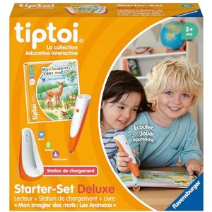 Ravensburger tiptoi Starter Set Deluxe Lecteur + Station de Chargement + Livre Mon imagier des Mots 'Les Animaux' Jeu éducatif électronique, sans écran A partir de 3 Ans 00204 - Publicité