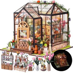 CRIOLPO Maison De Poupée 3D Modèle De Bricolage avec des Lumières Miniature en Bois Kits, Cadeau d'anniversaire pour Adulte Femme Fille -14 15 16 17 18 Ans - Publicité