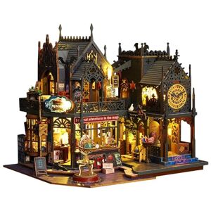 Calakono Kit De Maison De Bricolage, Bricolage Miniature, Miniature DIY avec Meubles, Maison Miniatures De Noël en Bois, Chambre Miniatures avec Éclairage, LED Modèle Réaliste en Miniature - Publicité