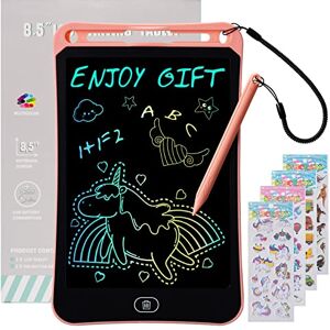 Kidpolis Tablette Dessin Enfant, 8,5 Pouces Ardoise Magique Tablette D'écriture LCD, Jouet Enfants 2 3 4 5 6 7 Ans Garçon Fille Cadeaux, Coloré Tablette Dessin, Educatif Cadeau d'anniversaire Noël pour Enfants - Publicité