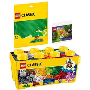 BRICKCOMPLETE Lego Classic 10696 La boîte de Briques créatives Lego, 11023 La Plaque de Construction Verte & 30417 Fleur de Jardin et Papillon - Publicité