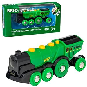 Brio World 33593 Locomotive Verte Puissante À Piles Train Électrique Son Et Lumière pour Circuit De Train en Bois Jouet pour Garcons Et Filles Dès 3 Ans Vert - Publicité