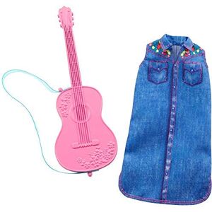 Barbie GHX39 – Carrière mode, vêtements – Musicienne avec robe en jean et guitare - Publicité