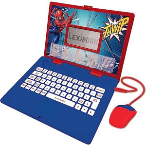Lexibook Spider-Man JC598SPi5 Ordinateur Portable éducatif et bilingue Italien/Anglais Jouet avec 124 Activités pour Apprendre, Jouer à des Jeux et de la Musique Bleu/Blanc - Publicité