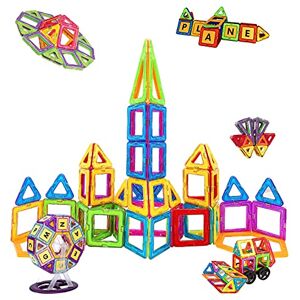 Construction Magnetique Enfant Jeu de Magnetique Bloc de Construction  Magnétique Jeux Aimanté Enfant 122PCS Bloc Construction