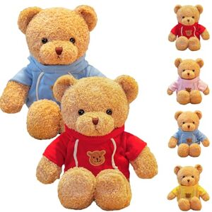 YOHFRFGX Yukoquian Teddy Bear, Yukoquian Stuffed Teddy Bear, Soft Plush Cute Teddy Bear with Hoodie Doll for Boys Girls, Teddy Bear Stuffed Animal, A Great for Children (Blue+Red,40CM) - Publicité