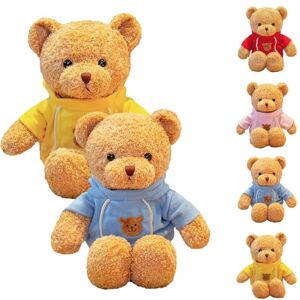 YOHFRFGX Yukoquian Teddy Bear, Yukoquian Stuffed Teddy Bear, Soft Plush Cute Teddy Bear with Hoodie Doll for Boys Girls, Teddy Bear Stuffed Animal, A Great for Children (Yellow+Blue,40CM) - Publicité