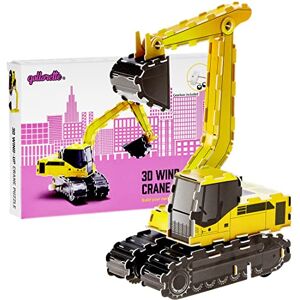 qollorette Jouet a Remonter Puzzle 3D Engins de Chantier Jouet Pelleteuse Jeux Construction Enfant Mini Maquette Véhicules pour Enfants Activites Manuelles - Publicité