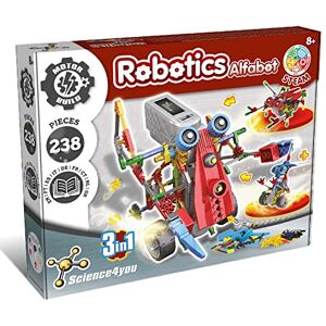 Science4you Robotique Alfabot, Kit Robot à Construire de 238 pièces Enfants +8 Ans Monter 3 Robots Interactif pour Enfant, Jeux de Construction; Activites Manuelles, Jeu STEM pour Enfants - Publicité