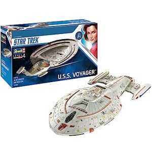 Revell 04992 maquette Star Trek U.S.S. Voyager NCC-74656 James KIRK, 1/670, 4992, blanc - Publicité