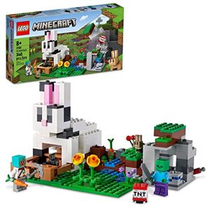 Lego 21181 Minecraft Le Ranch Lapin, Set de Construction, Jouet Enfants dès 8 Ans avec Figurines Dresseur, Zombie, Animaux - Publicité
