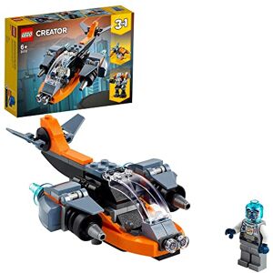 Lego 31111 Creator 3-en-1 Le Cyber Drone, Jeu de Construction avec Moto, Figurine de Robot, Jouet sur l'espace, pour Garçons et Filles de 6 Ans et Plus - Publicité