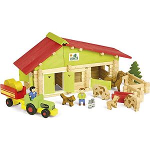 Jeujura 8053- Jeux de Construction-Ferme avec Tracteur et Animaux 5 ans+, 140 Pieces - Publicité