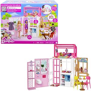 Barbie - Coffret maison de rêve Barbie, 3 niveaux, lumières et