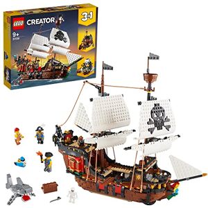 Lego 31109 Creator Bateau Pirate 3en1: Jouet de Construction d'Aventure, Éducatif et Créatif, Transformable en Auberge & Île au Crâne, pour Enfants de 9 Ans et Plus - Publicité