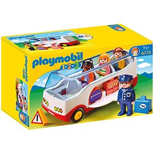 Playmobil 1.2.3 Navette d’aéroport Kit de Figurines pour Enfants à partir de 1½ an Multicolore 200 mm 90 mm 80 mm - Publicité