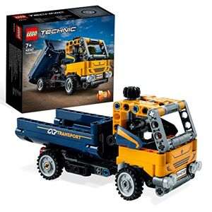 Lego 42147 Technic Le Camion à Benne Basculante, 2-en-1, Maquette Engin de Chantier à Jouet de Pelleteuse, Ingénierie pour Enfants 7 Ans, Idée Cadeau - Publicité