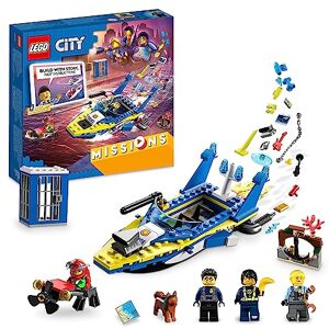 Lego 60355 City Missions des Détectives de la Police sur l’Eau, Jouet de Construction Interactif avec Briques, Bateau en Briques et 4 Minifigurines - Publicité